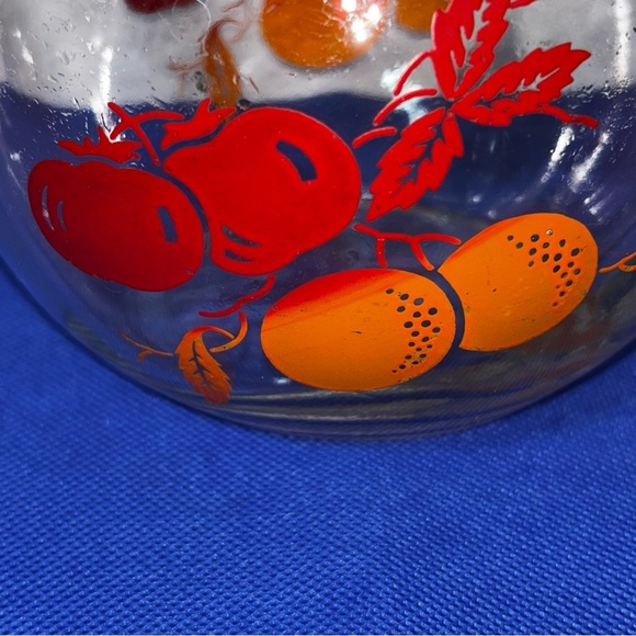 Anchor Hocking Vintage Glass Pitcher Fruit Tilted Ball Design Small Juice Orange - Picture 4 of 8